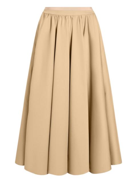 PATOU pleated maxi A-line skirt