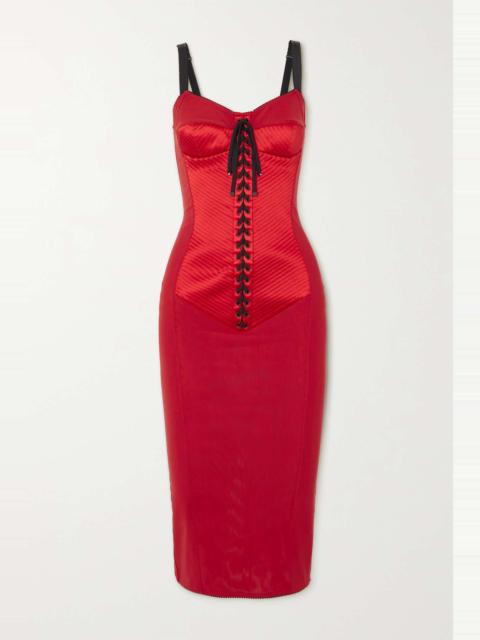 Dolce & Gabbana Lace-up satin dress
