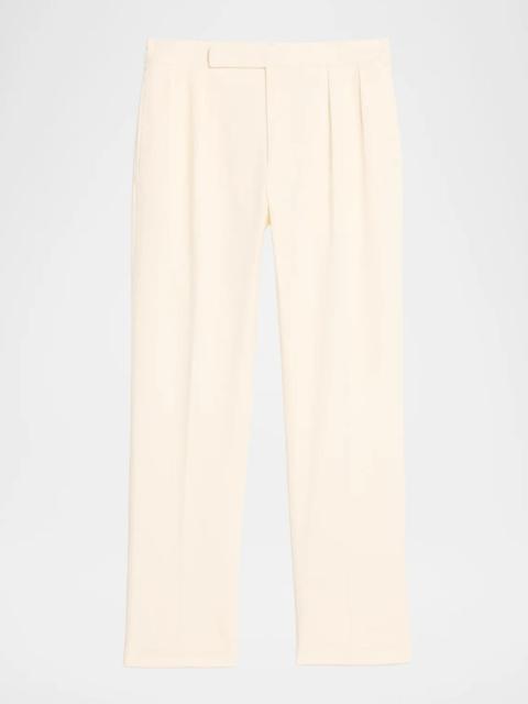 Ralph Lauren Men's Silk Straight-Leg Chino Trousers