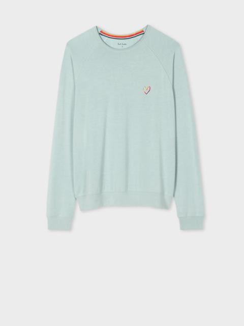 Paul Smith Pale Blue 'Swirl' Heart Sweatshirt