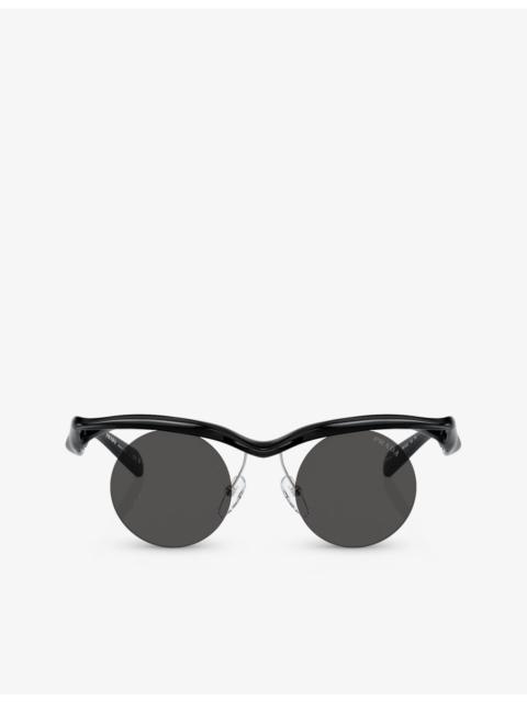 Prada PR A24S round-frame injected sunglasses