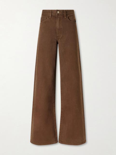 The Elder Statesman Evie Organic Cotton-twill Wide-leg Pants