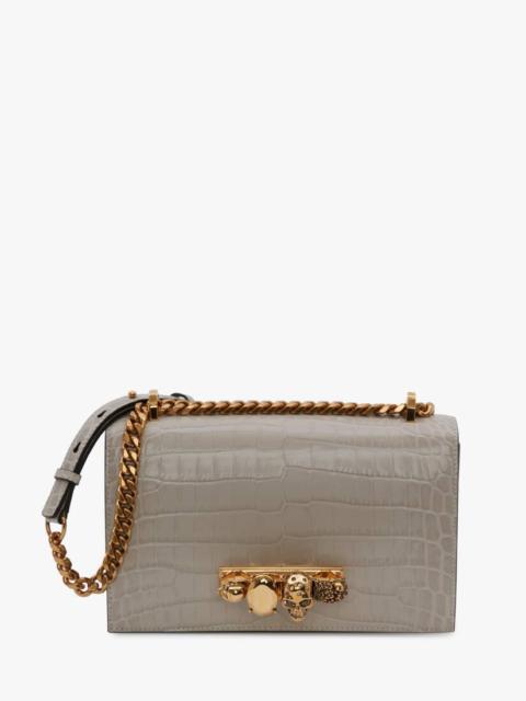 Alexander McQueen Jewelled Satchel in Grey
