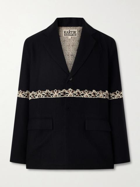 KARTIK RESEARCH Embroidered Wool Blazer