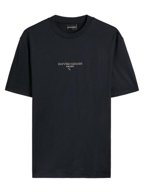 EMPORIO ARMANI Emporio Armani Logo-embroidered Jersey T-shirt