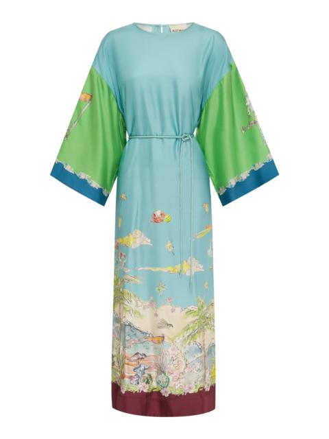 ALÉMAIS Daria Silk Midi Dress