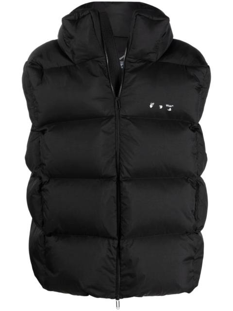 Off-White down-feather logo-print gilet