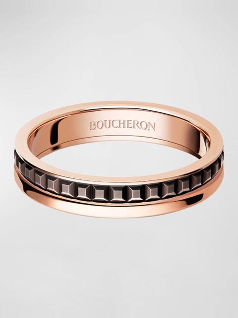 Boucheron Quatre 18K Rose Gold & Brown PVD Band Ring