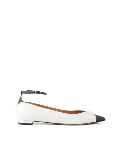 AQUAZZURA pointed ankle-strap ballet flats