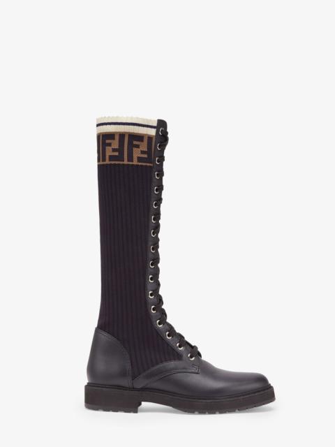 FENDI Black leather boots