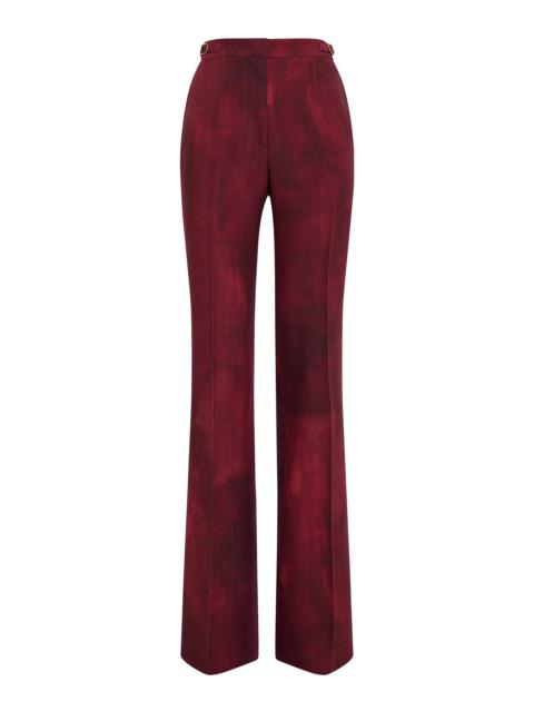 GABRIELA HEARST Vesta Flare Pant in Bordeaux Virgin Wool