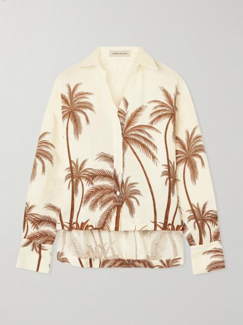 ANDRES OTALORA Si Sabes Printed Linen Shirt