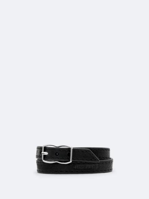 ALLSAINTS SILOH LEATHER DOUBLE-WRAP BRACELET