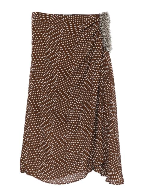 Dries Van Noten Dries Van Noten Crystal-embellished Spotted Skirt