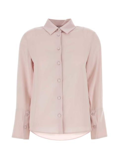 Pastel Pink Stretch Silk Oliera Shirt