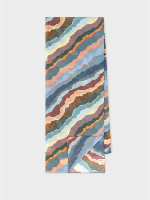 Paul Smith Blue 'Torn Stripe' Scarf