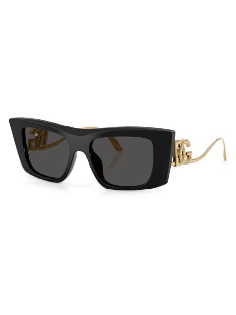 Dolce & Gabbana Women's DG4510 51MM Cat-Eye Sunglasses - Gold Black