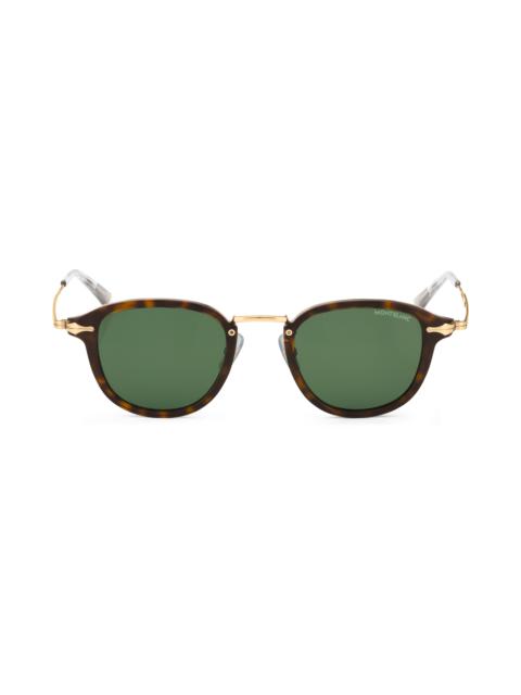 Montblanc Round Sunglasses with Havana-Colored Injected Frame