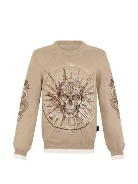 PHILIPP PLEIN skull-print crew-neck sweater