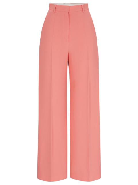 BOSS HIGH-WAISTED RELAXED-FIT TROUSERS WITH WIDE LEG