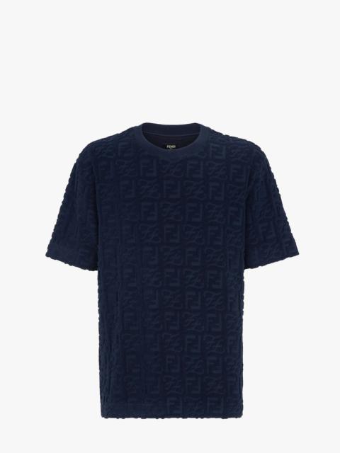 FENDI Blue cotton T-shirt