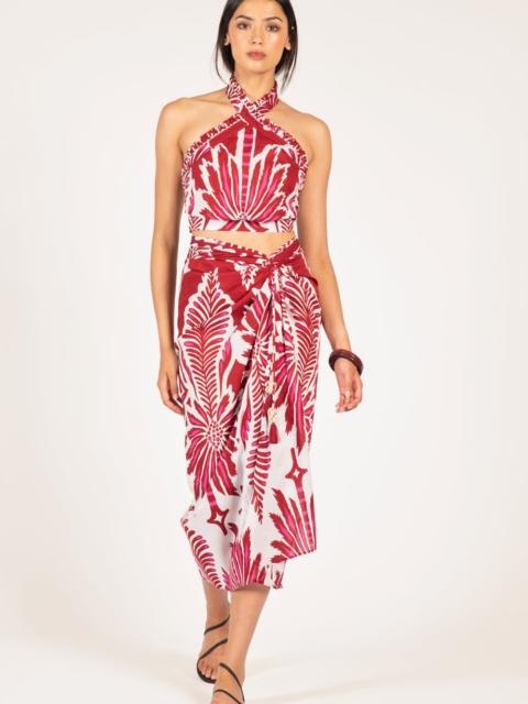 Poupette St Barth Long Skirt Uma - Bordo Cartagena