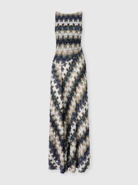 Missoni Women’s long dress in lamé viscose with lace motif