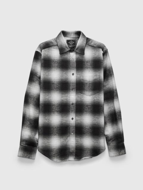 Portuguese Flannel Dune Button-Up Shirt in Black Check