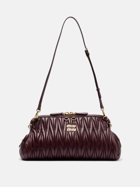 Miu Miu Matelassé leather clutch