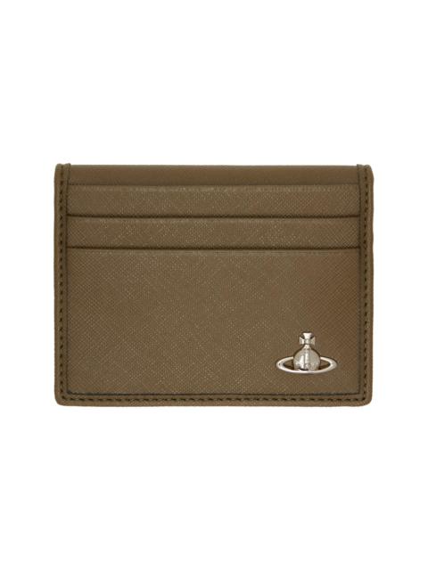 Vivienne Westwood Khaki Orb Man Bifold Card Holder