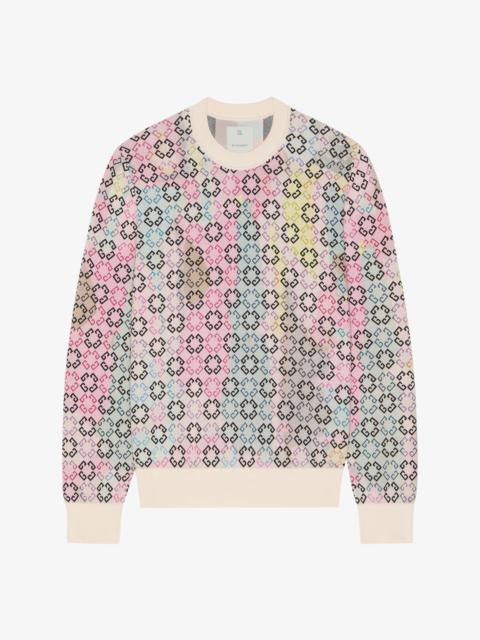 Givenchy MULTICOLOR SWEATER IN MONOGRAM 72 COTTON