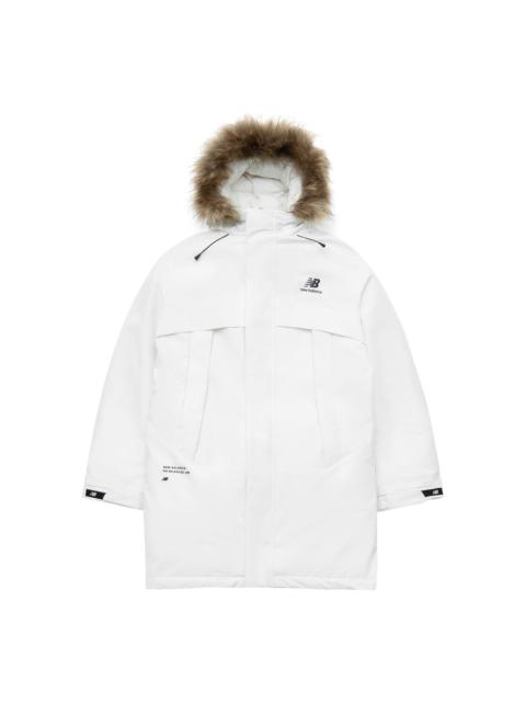 New Balance Long Puff Down Jacket 'White' 5PC44303-IV