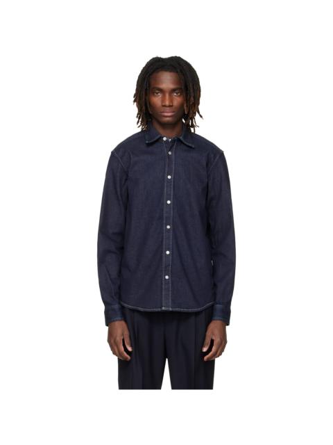 BOSS Navy Regular-Fit Stretch Denim Shirt