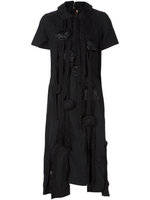 Comme Des Garçons flower appliqué shirt dress