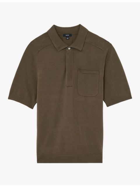 REISS Selkirk Patch-Pocket Cotton-Knit Polo Shirt
