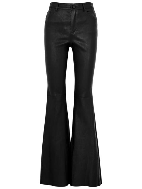 Brent flared leather trousers