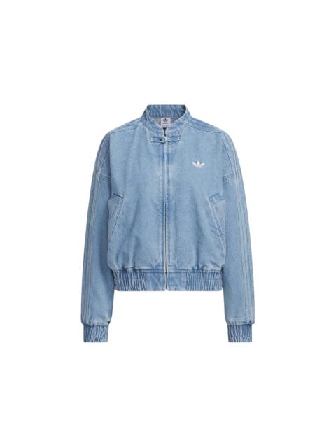 adidas adidas Womens CTT Chinese Track Top Jersey Jacket (Asia Sizing) Light Denim