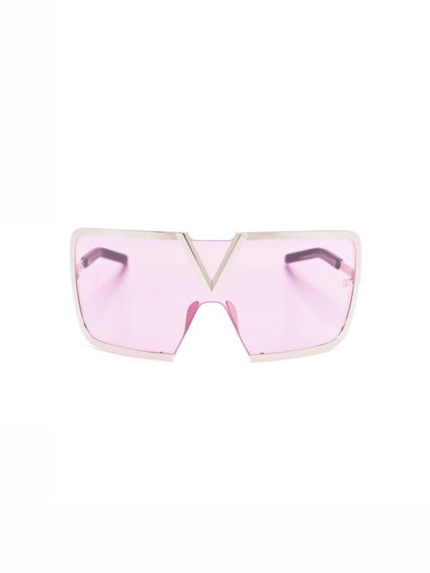 Valentino VLogo curved sunglasses