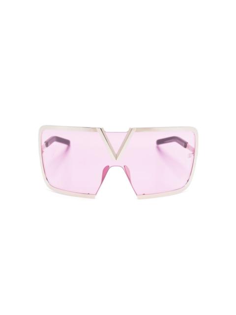 Valentino VLogo curved sunglasses