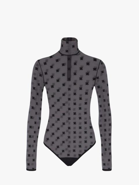 FENDI Black tulle bodysuit