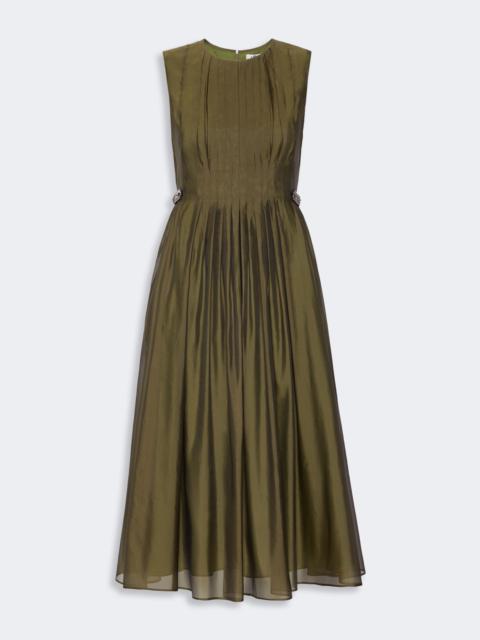 Max Mara WALLY Fit-and-flare organza dress - KAKI