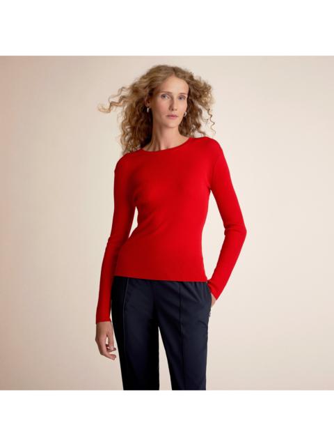 M.M.LaFleur Beck Fitted Crewneck Sweater - Ribbed Merino