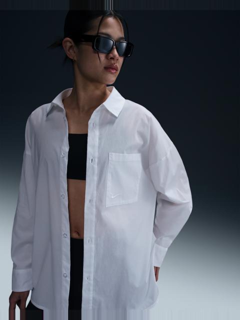 Nike Nike Sportswear Chill Poplin Women's Loose Long-Sleeve Button-Up Top