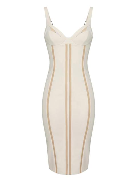 ELISABETTA FRANCHI adjustable-straps panelled midi dress