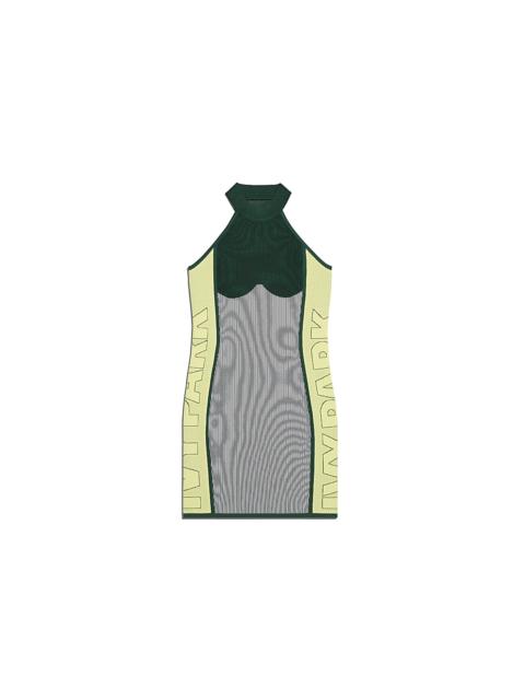 adidas adidas Ivy Park Knit Logo Dress Dark Green/Green Tint/Yellow Tint