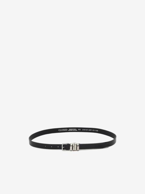 CLOSED buckle-fastening belt