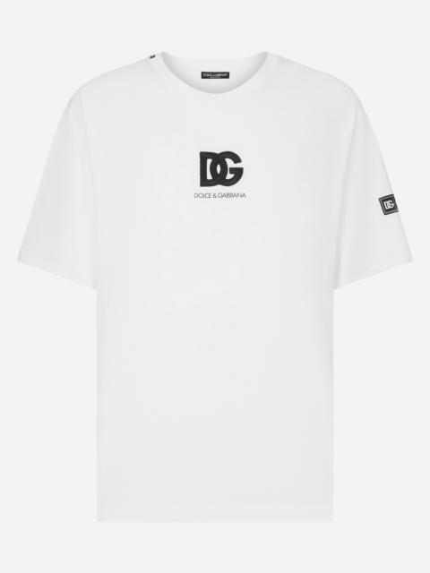 Dolce & Gabbana Short-sleeved T-shirt with DG logo patch