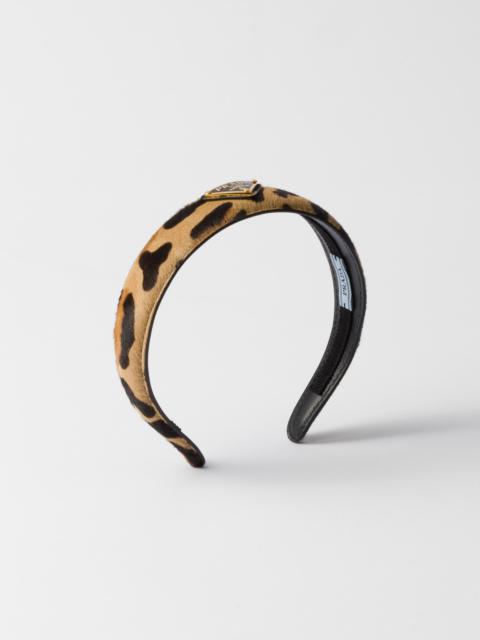 Prada Printed leather headband