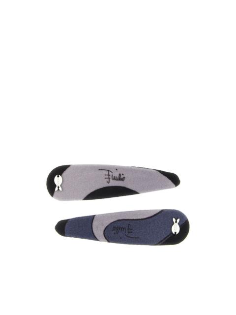 PUCCI logo-print hair clips