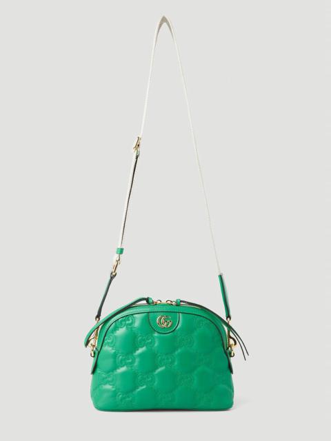 GUCCI GG Matelassé Dome Shoulder Bag in Green